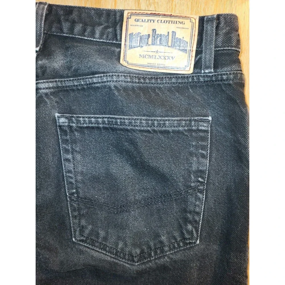 Tommy Hilfiger Brand Denim Jeans Mens 33x30 Black Classic Straight 2010 - Picture 3 of 6